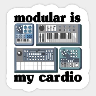 Analog Modular Is My Cardio Synthesizer Synth Sound Retro Sticker